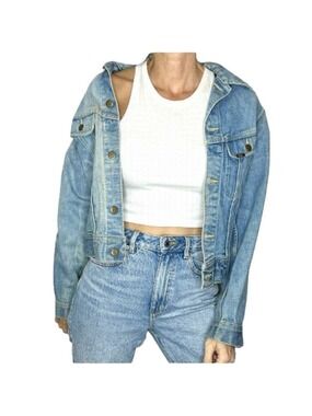 Rare Vintage Lee Distressed Denim Trucker Jacket XS